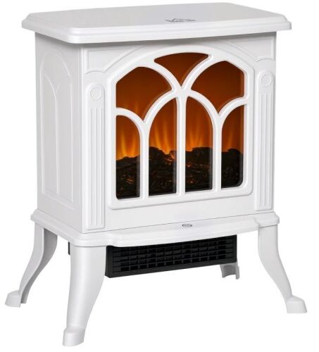 HOMCOM Electric Fireplace Heater with Realistic Logs and Flame Effect, 750W/1500W - Lot 157