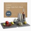 Dorai Home Collapsible Dish Drying Rack and Stone Dish Pad, 24.6" x 16.5" - Thumbnail 1