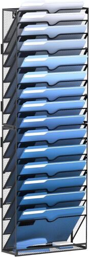 16 Tier Hanging Wall File Organizer - Lot 672