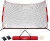 KuiBonu 20x10 Backstop Net with Sturdy Steel Frame and Heavy-Duty Netting - Thumbnail 1