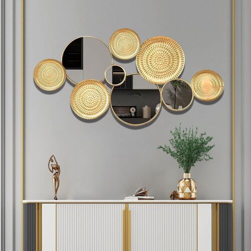 Gold Wall Mirror Decor, 45" x 23" - Lot 282