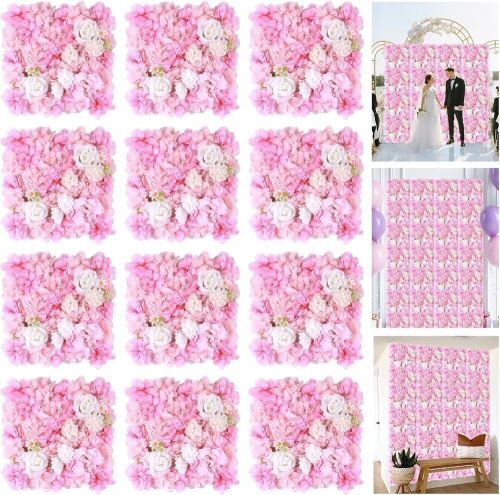 Artificial Silk Flower Wall Panels, 15" x 15", 12 pc - Lot 383