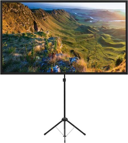100 Inch Outdoor Projection Screen 16:9 with Tripod Stand - Lot 386