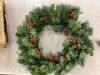 24" Christmas Wreath with Lights - Thumbnail 1