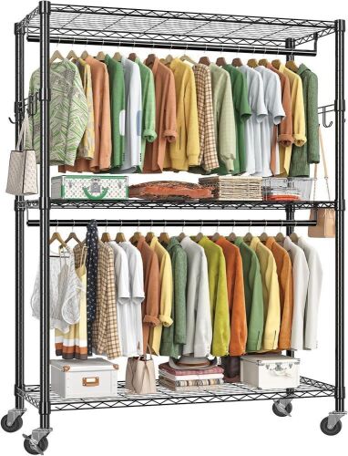 Simple Trending Heavy Duty Clothing Rack 3 Tiers - Lot 361