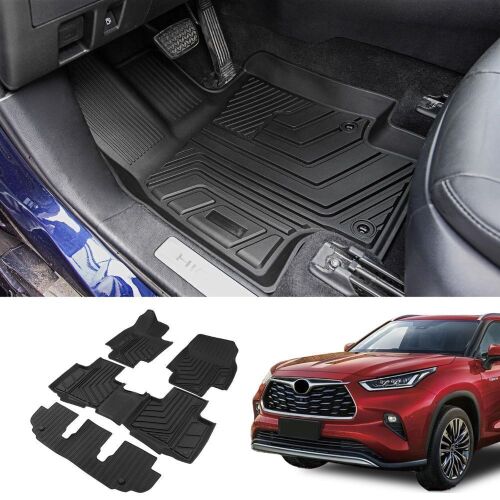 Floor Mats Compatible with 2020-2026 Toyota Highlander 3 Row - Lot 390
