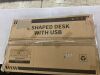 40" L Shaped Desk with USB - Thumbnail 1