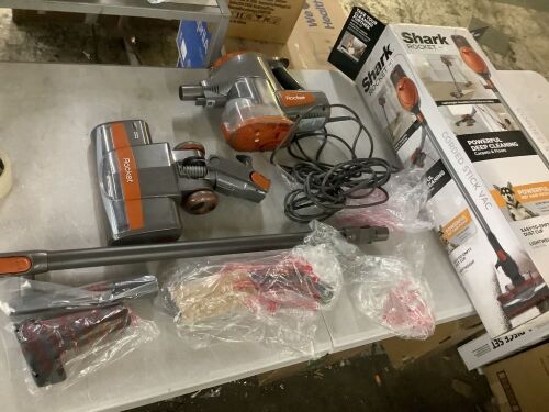 Shark Rocket Bagless Corded Washable Filter Stick Vacuum Cleaner for Hard Floors/ Rugs with Powerful Pet Hair Pickup in Orange - Lot 822JF