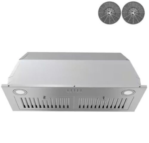 AKDY 30 in. 343 CFM Built-in Insert Kitchen Vent Ducted/Ductless Convertible Range Hood in Stainless Steel with Carbon Filter - Lot 825JF