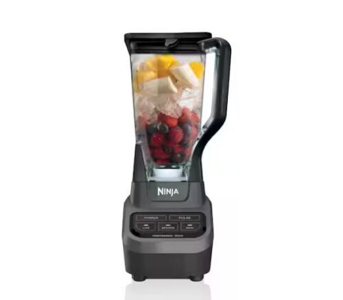 NINJA 72 oz. Professional Blender, 3 Speed, 1000-Watt, with Pulse Control, Ice Crushing, and Pureeing - Black - Lot 828JF