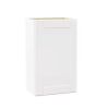 Hampton Bay Shaker 18 in. W x 12 in. D x 30 in. H Assembled Wall Cabinet in Satin White - Thumbnail 1