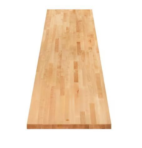 Hampton Bay 4 ft. L x 25 in. D Finished Engineered Birch Butcher Block Countertop with Standard Edge - Lot 837JF