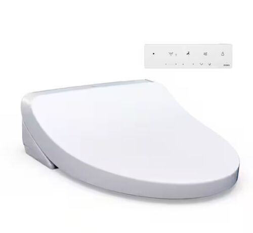 TOTO KS5 Washlet Electric Bidet Seat for Elongated Toilets with Warm Water Wash and Remote Control in Cotton White - Lot 30JF