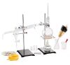 VEVOR Essential Oil Distillation Kit, 500ml Apparatus, 3.3-Borosilicate Glass, Alcohol Lamp, Ceramic Mesh, 28-Piece Set - Thumbnail 1