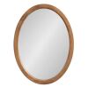 Kate and Laurel Hogan 18 in. W x 24 in. H Rustic Brown Oval Farmhouse Framed Decorative Wall Mirror - Thumbnail 1