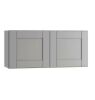 Contractor Express Cabinets Arlington Veiled Gray Plywood Shaker Stock Assembled Wall Bridge Kitchen Cabinet Soft Close 24 in.W x12 in. D x 12 in. H - Thumbnail 1