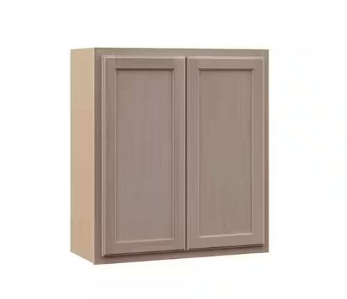 Hampton Bay Recessed Panel 27 in. W x 12 in. D x 30 in. H Assembled Wall Cabinet in Unfinished - Lot 863JF