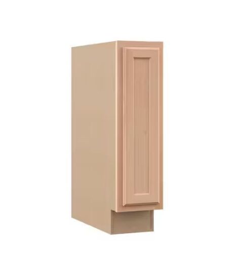 Lot of (2) Hampton Bay Recessed Panel 9 in. W x 24 in. D x 34.5 in. H Assembled Base Cabinet in Unfinished - Lot 61AJF