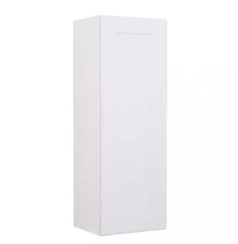 Hampton Bay Shaker 15 in. W x 12 in. D x 42 in. H Assembled Wall Cabinet in Satin White - Lot 865JF