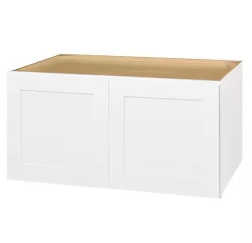 Hampton Bay Avondale 30 in. W x 12 in. D x 30 in. H Ready to Assemble Plywood Shaker Wall Kitchen Cabinet in Alpine White - Lot 60JF