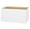 Hampton Bay Avondale 30 in. W x 12 in. D x 30 in. H Ready to Assemble Plywood Shaker Wall Kitchen Cabinet in Alpine White - Thumbnail 1
