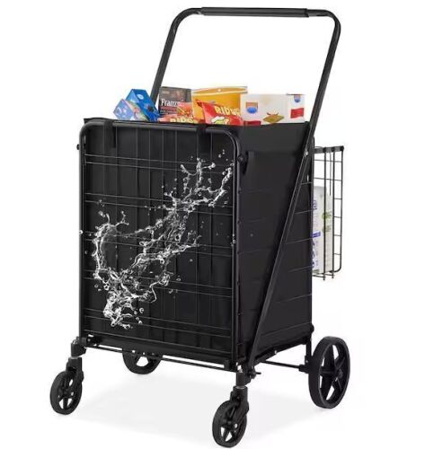Folding Shopping Cart with Removable Waterproof Liner - Lot 875JF