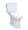 TOTO Drake Modern 12 in. Rough In Two-Piece 1.28 GPF Single Flush Elongated Toilet in Cotton White, SoftClose Seat Included - Thumbnail 1