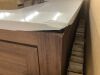 Home Decorators Collection Corley 30 in. Single Sink Spiced Walnut Bath Vanity with White Engineered Stone Top - Damaged Corner - Thumbnail 3