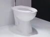 Swiss Madison Sirene Floor-Mounted Comfort Height Commercial Elongated Top Flush Spud Flushometer Toilet Bowl Only in Glossy White - Thumbnail 1