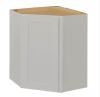 Hampton Bay Avondale 24 in. W x 24 in. D x 30 in. H Ready to Assemble Plywood Shaker Diagonal Corner Kitchen Cabinet in Dove Gray - Thumbnail 1