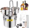VEVOR 3 Gal. Stainless Steel Alcohol Distiller Home Brewing Kit with Copper Tube & Water Pump - Thumbnail 1