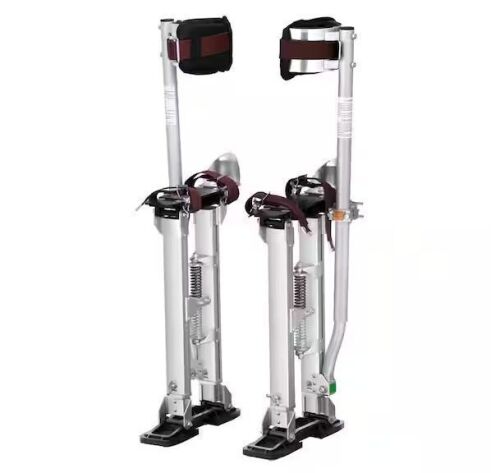 18 in. to 30 in. Adjustable Aluminum Drywall Stilts with Protective Knee Pads - Lot 895JF