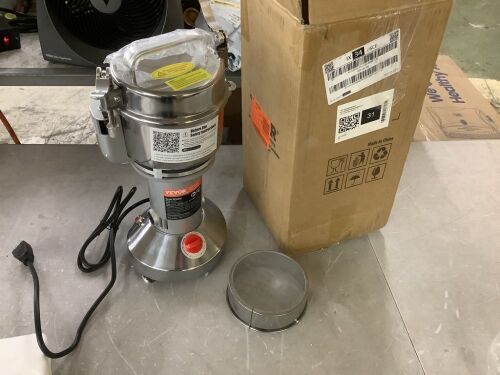 VEVOR 300g Electric Grain Mill Grinder, High Speed 1500-Watt - Dented - Lot 925JF