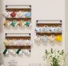 3-Pack 8-Hook Rustic Brown Mug Hook to Hold 24-Mugs - Thumbnail 1