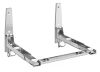 Adjustable 20.9 in. W x 15.7 in. D x 8.9 in. H Silver Wall Mounted Stainless Steel Microwave Shelf with Removable Hooks - Thumbnail 1