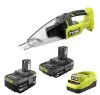 RYOBI ONE+ 18V Lithium-Ion Kit with 2.0 Ah and 4.0 Ah Batteries, Charger, and ONE+ 18V Cordless Multi-Surface Hand Vacuum - Thumbnail 1
