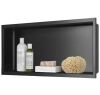 AKDY 24 in. W x 12 in. H x 4 in. D 18-Gauge Bathroom Shower Niche in Matte Black - Thumbnail 1