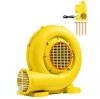 VEVOR 12.1 in. 2 Speeds Blower Fan in. Yellow with 0.5 and 0.6 HP Air Pump for Bounce House, Bouncy Castle - Thumbnail 1