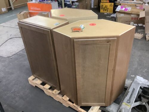 Lot of (3) Matching Cabinets - Some Damage - Lot 935JF