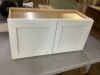 Hampton Bay Courtland 30 in. W x 12 in. D x 15 in. H Assembled Shaker Wall Bridge Kitchen Cabinet in Polar White - Light Damage - Thumbnail 1