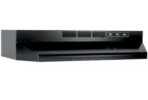 Broan-NuTone 41000 Series 30 in. Ductless Under Cabinet Range Hood with Light in Black - Lot 943JF