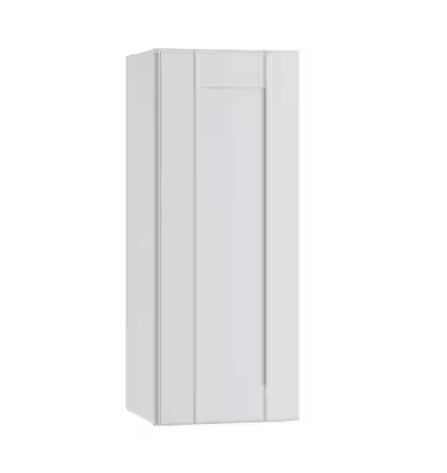 Contractor Express Cabinets Arlington Vesper White Plywood Shaker Stock Assembled Wall Kitchen Cabinet Soft Close 12 in. W x 12 in. D x 30 in. H - Lot 945JF
