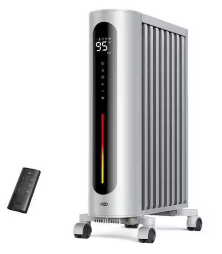 DREO 1500-Watt Portable Space Oil Filled with Remote Control, Overheat and Tip-Over Protection - Lot 949JF
