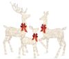 3-Piece Lighted Christmas Deer Set Outdoor Decor with LED Lights - Thumbnail 1