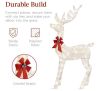 3-Piece Lighted Christmas Deer Set Outdoor Decor with LED Lights - Thumbnail 2