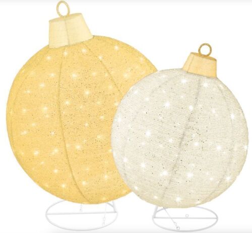 2pc Lighted Pop-Up Christmas Ornaments Decoration - Lot 112