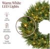 Pre-Lit Cedar Cypress Christmas Wreath 30in - Thumbnail 2