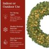 Pre-Lit Artificial Fir Christmas Wreath w/ Red Bow, 30in - Thumbnail 3