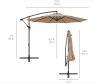 Offset Hanging Patio Umbrella - 10ft - Thumbnail 4