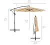 Offset Hanging Patio Umbrella - 10ft - Thumbnail 3